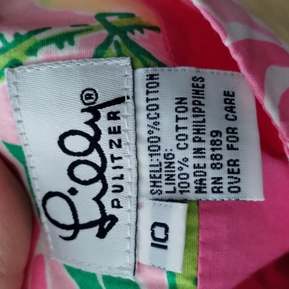 Girls Lilly Pulitzer floral skirt size 10 with scalloped lining zip back GIRLS - Picture 7 of 8